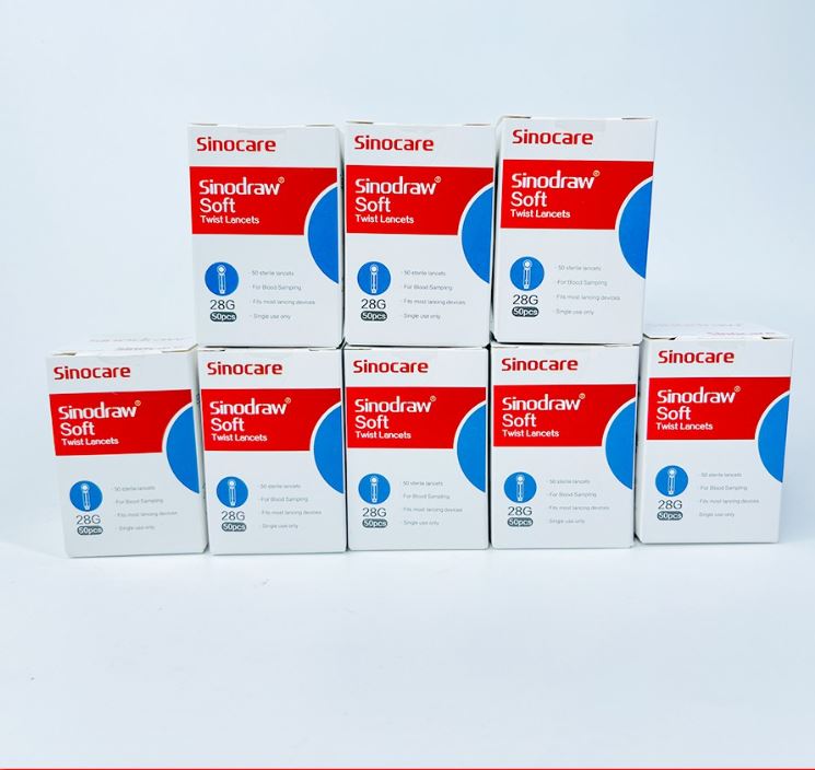 Que Thử Đường Huyết Sinocare Safe-Accu (Hộp 50-Hộp 25 Que)
