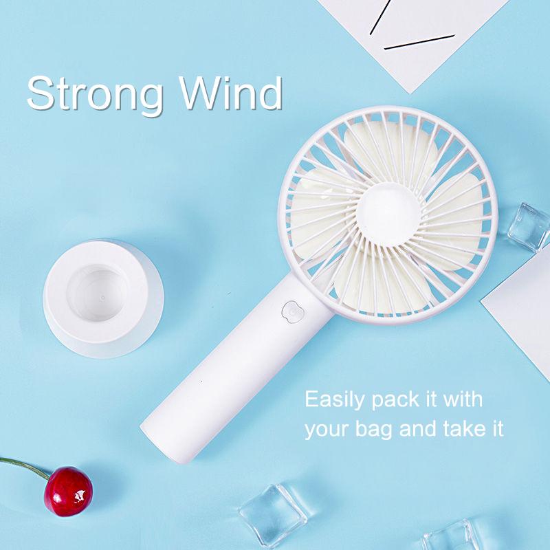 Quạt Tích Điện Mini Cầm Tay 3 Chế Độ Gió