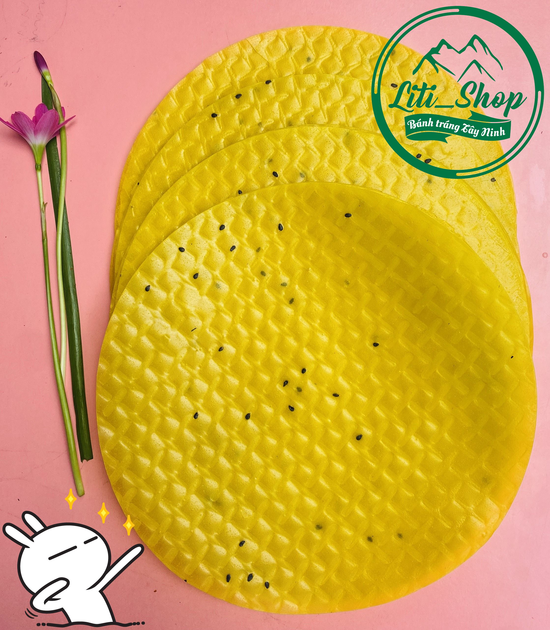 Bánh tráng Nướng trứng 500Gr [Loại màu vàng]