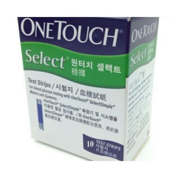 Que thử tiểu đường onetouch select hộp 10 que