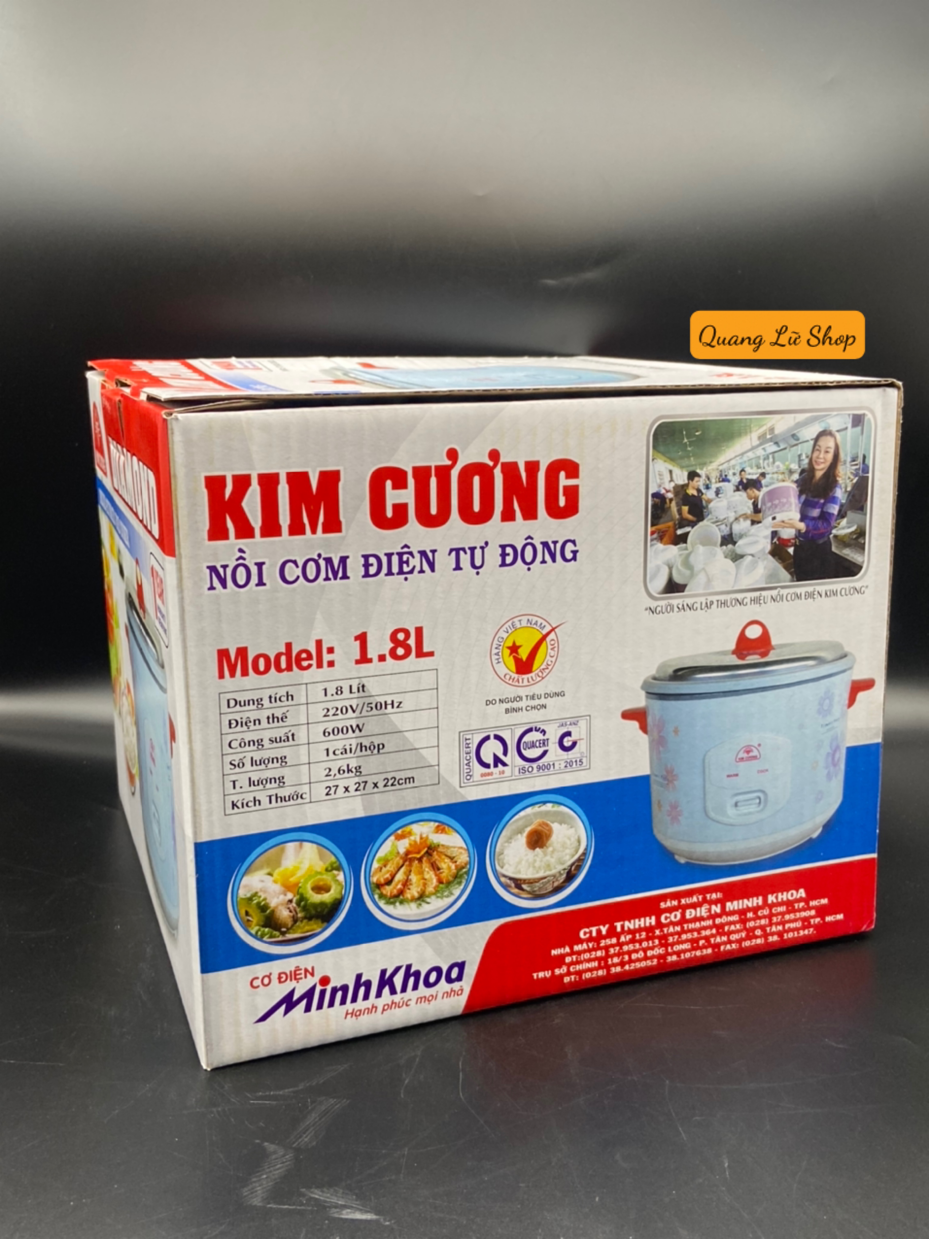 Nồi Cơm Điện KIM CƯƠNG 1.8 Lít 650W