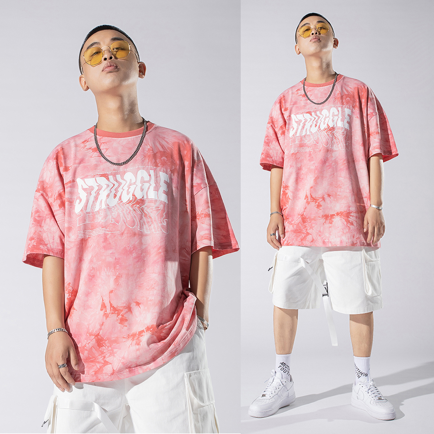 Áo Thun Nam Loang Màu Tay Lỡ In Họa Tiết Chữ Trước Ngực Nổi Bật Mẫu Mới 2021 Thời Trang 4MENHCM AO TOP NAM 90000169C