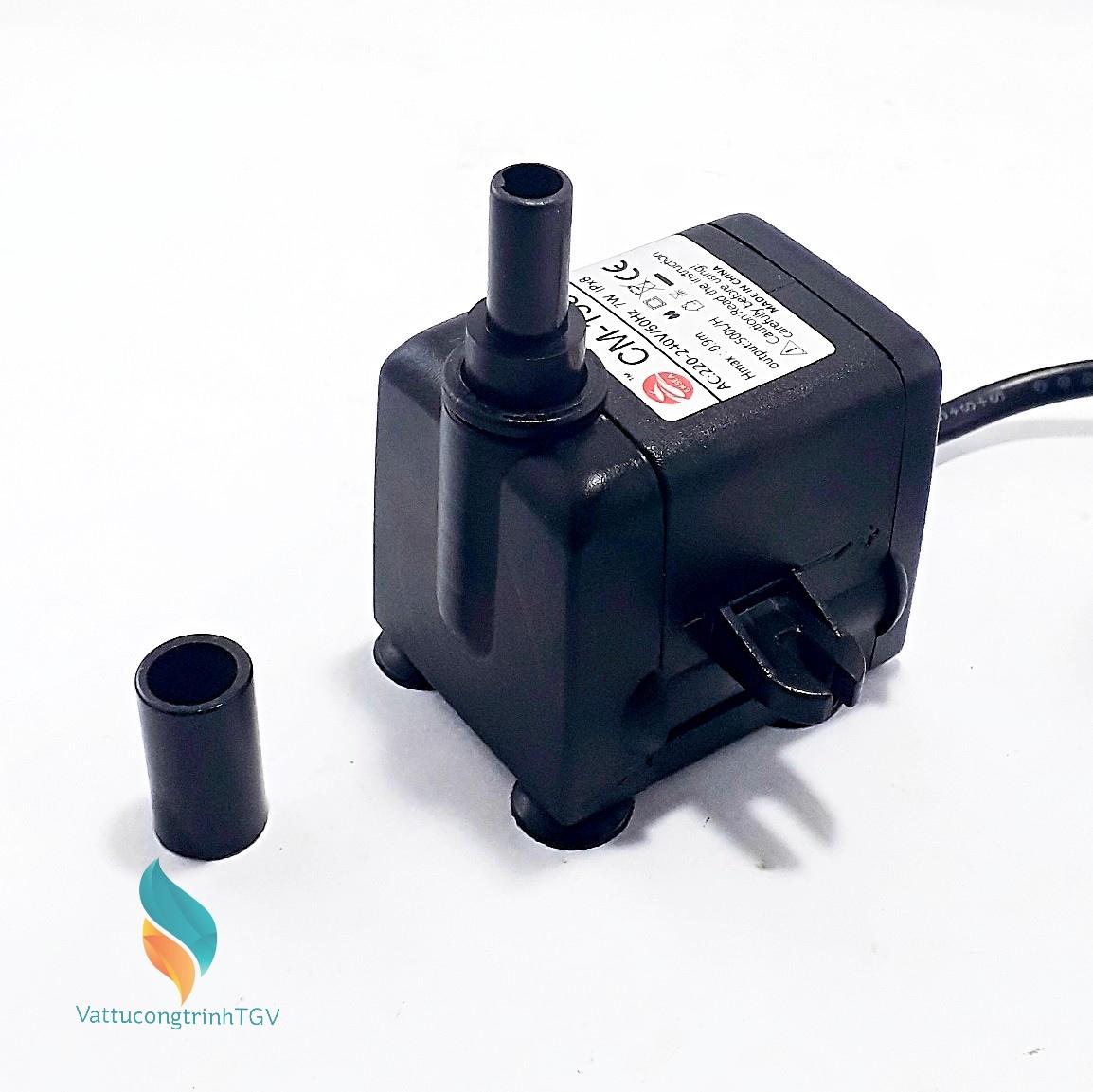 Bơm chìm mini CM-138 220v-7w cho bể cá, quạt hơi nước