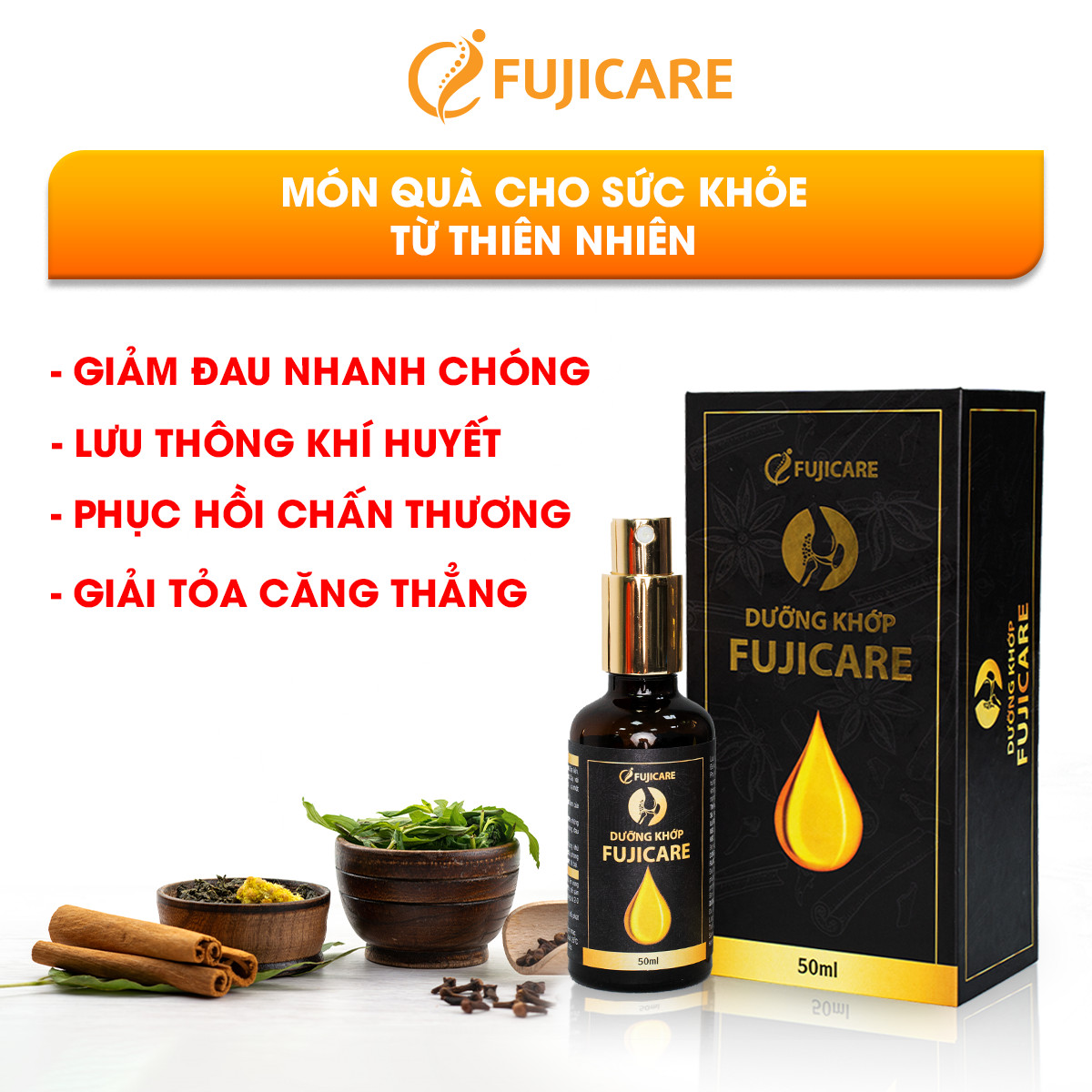 Dưỡng Khớp Fujicare - Tinh Dầu Xoa Bóp