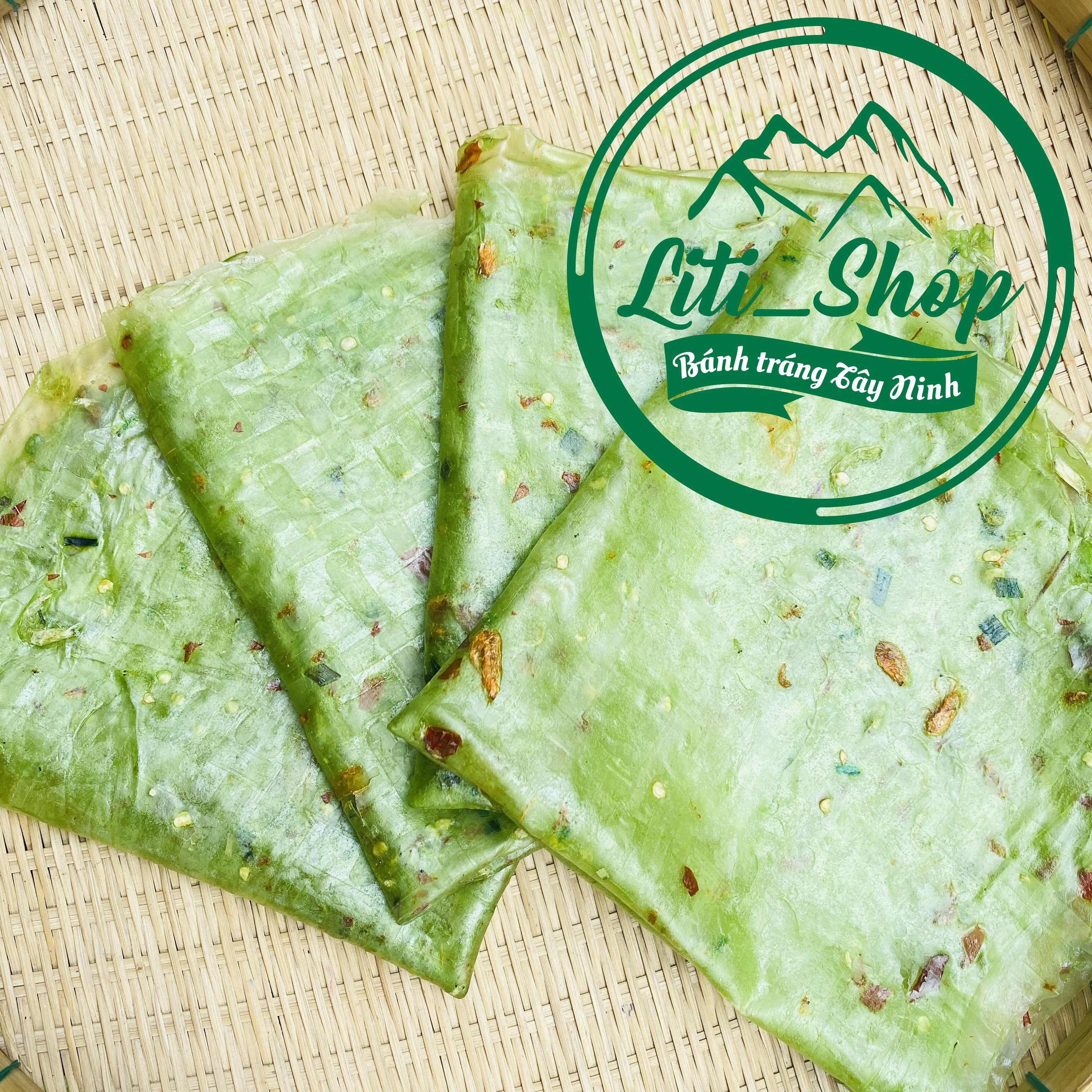[500Gr] Bánh tráng dẻo tôm lá dứa Tây Ninh
