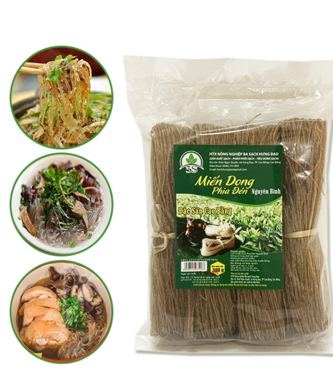 500g Miến dong Phia Đén sợi dai giòn, không hóa chất - Đặc sản Cao Bằng