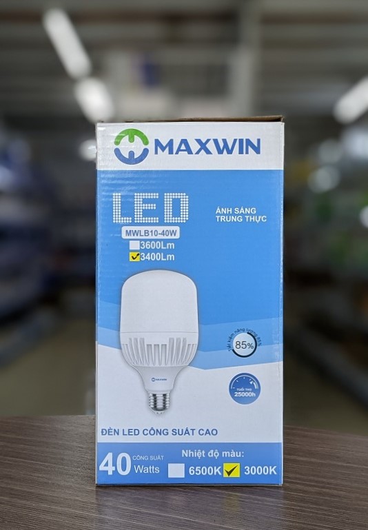Bóng đèn Led trụ Maxwin ánh sáng trắng, vàng