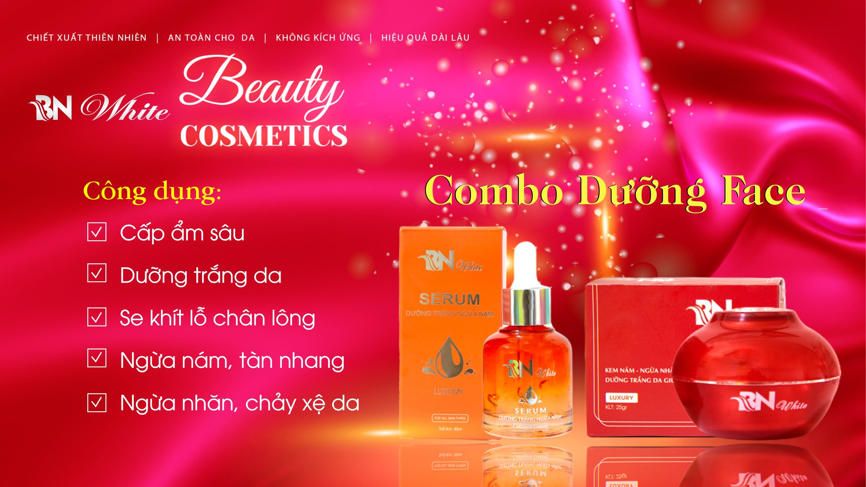 [HCM]DƯỠNG DA TRẮNG SÁNG - MỜ NÁM BN WHITE