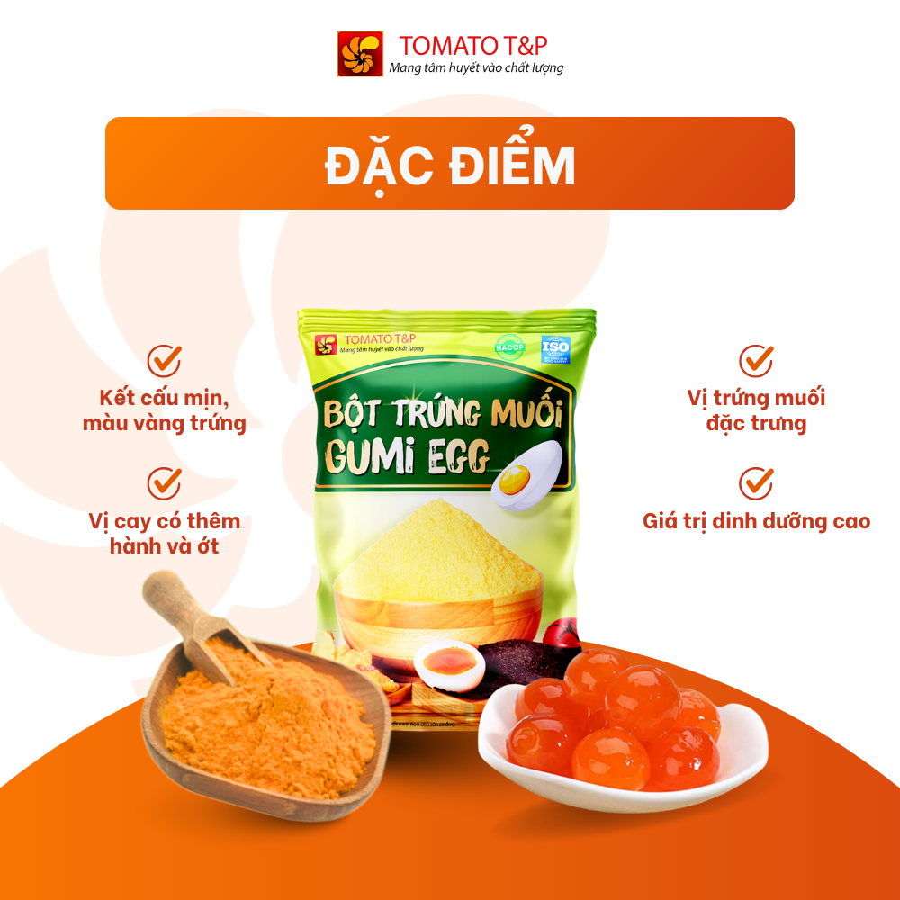 Bột Trứng Muối Gumi Egg dùng để làm bánh, sốt trứng muối, lắc với gà rán - Gói 100g - Tomato T&P