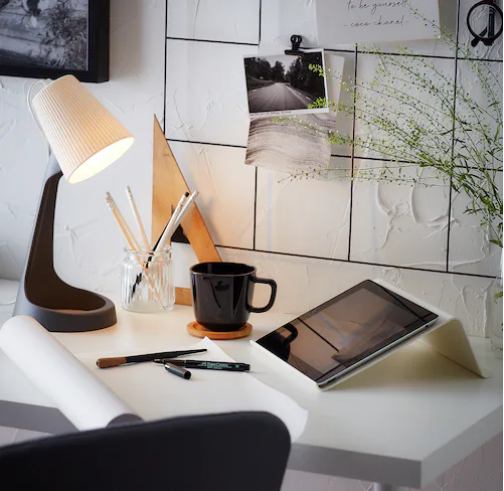 ĐÈN BÀN LÀM VIỆC SVALLET IKEA - XÁM / TRẮNG