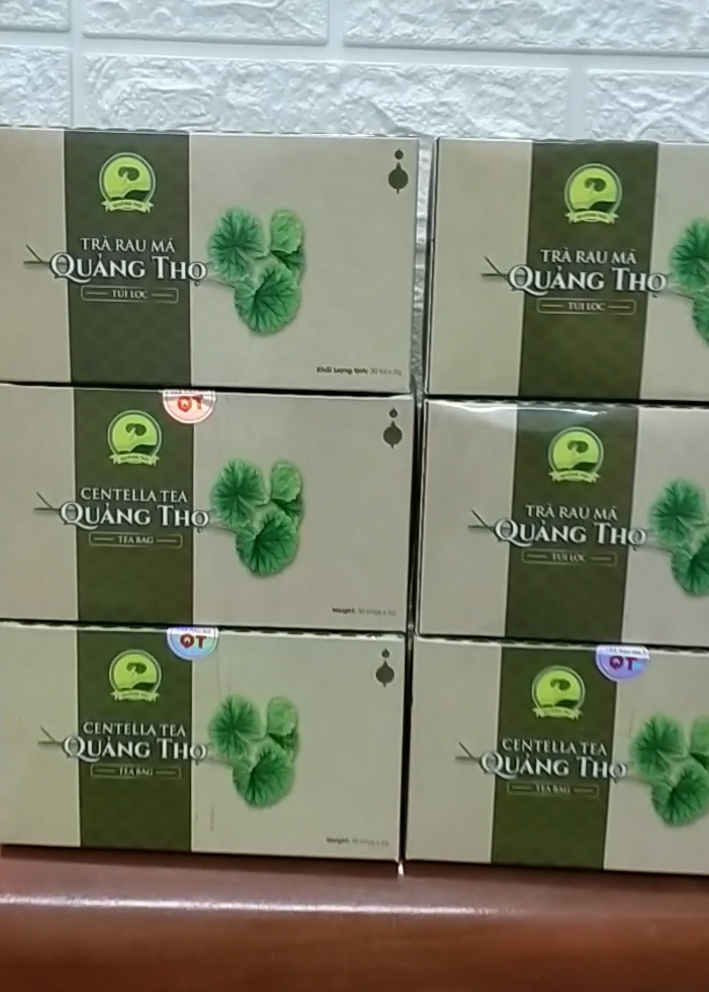 4 Trà rau má Quảng Thọ ( 4 hộp x 30 túi lọc x 2g ) , ĐẶC SẢN HUẾ