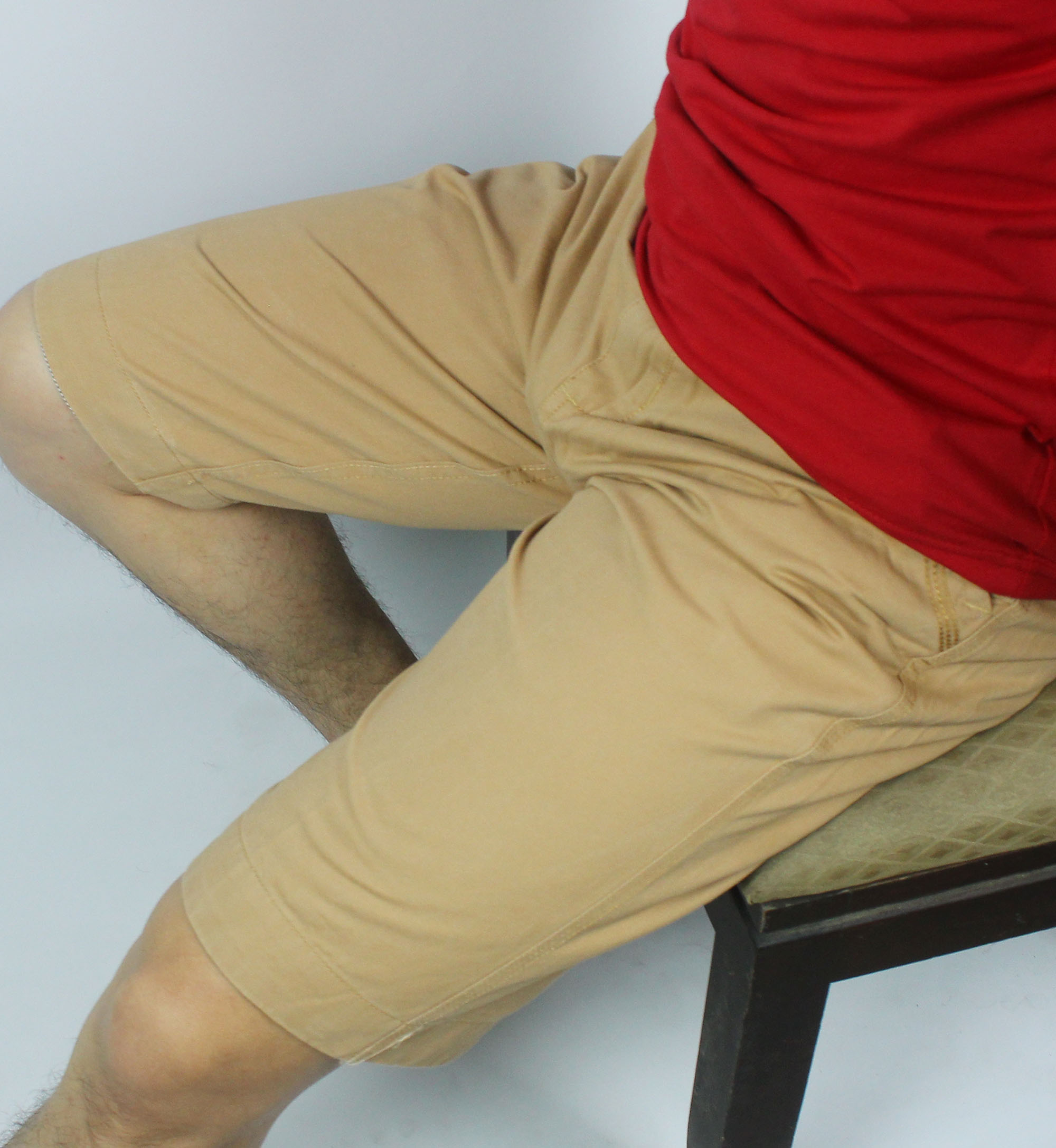 Quần ngố nam kaki thời trang màu kem