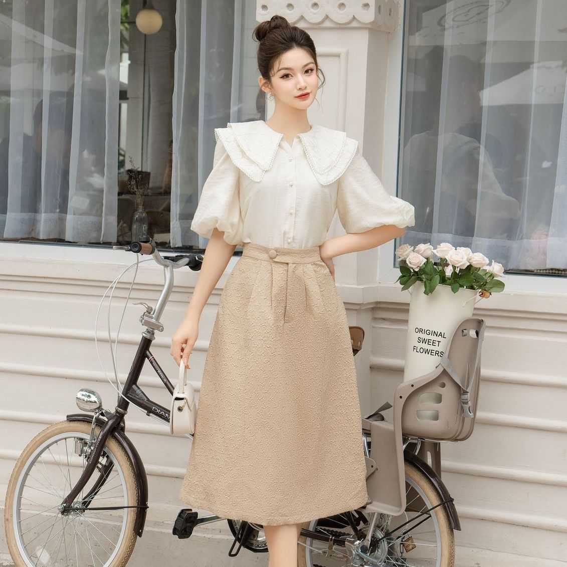 Voucher siêu sale 15% OLV - Chân váy Morela Skirt