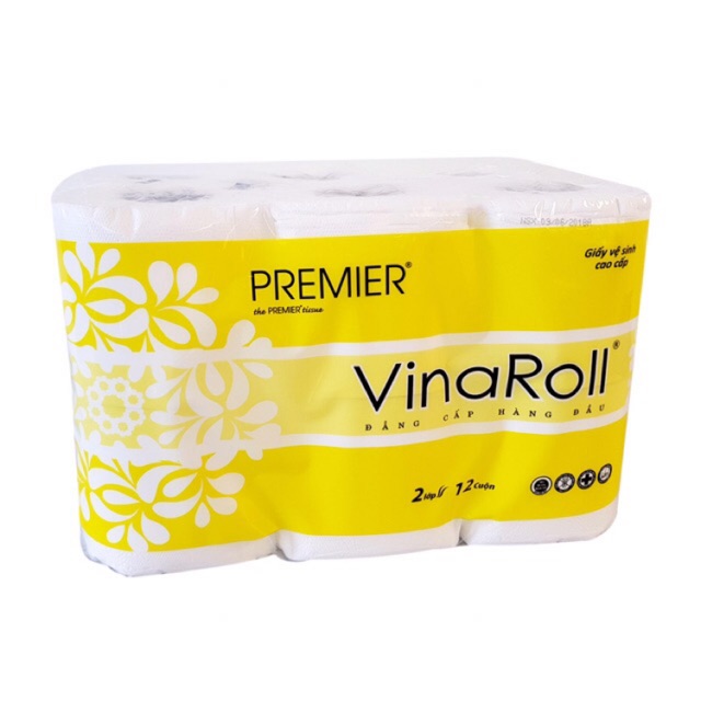 Giấy vệ sinh cao cấp VinaRoll (12 cuộn)