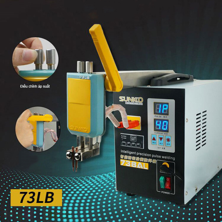 Máy hàn cell pin 18650 sunkko 738al