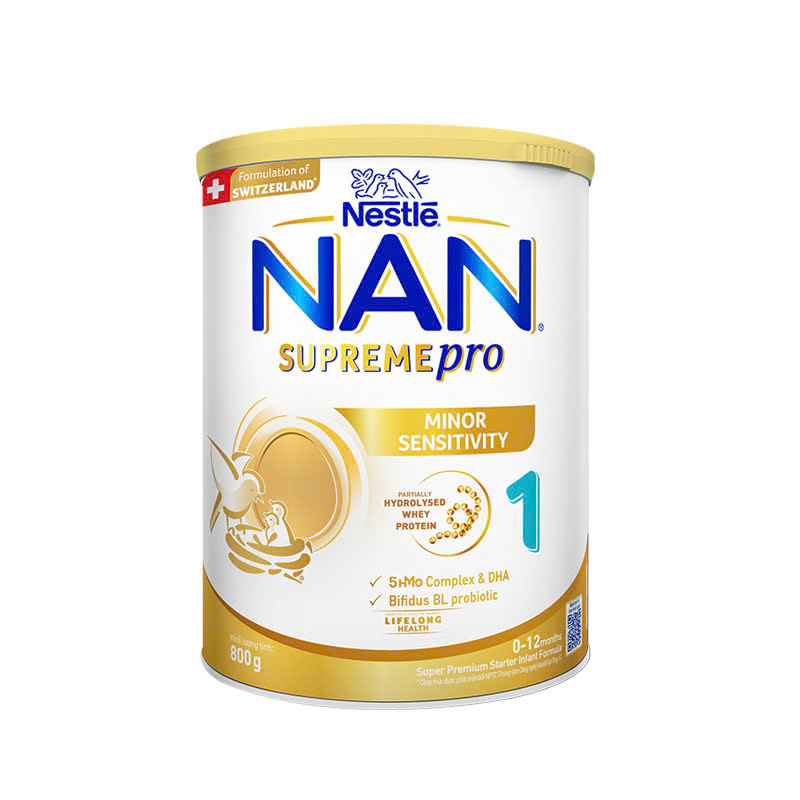 Sữa NAN SUPREME PRO số 1 Lon 800g (Cho bé 0 -12 tháng)