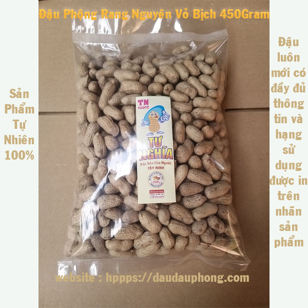 Đậu phộng rang còn vỏ bịch 450gram