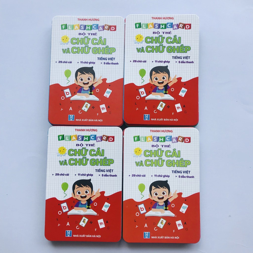 Flashcard - 42 Thẻ Chữ Cái Và Chữ Ghép Đánh Vần Tiếng Việt