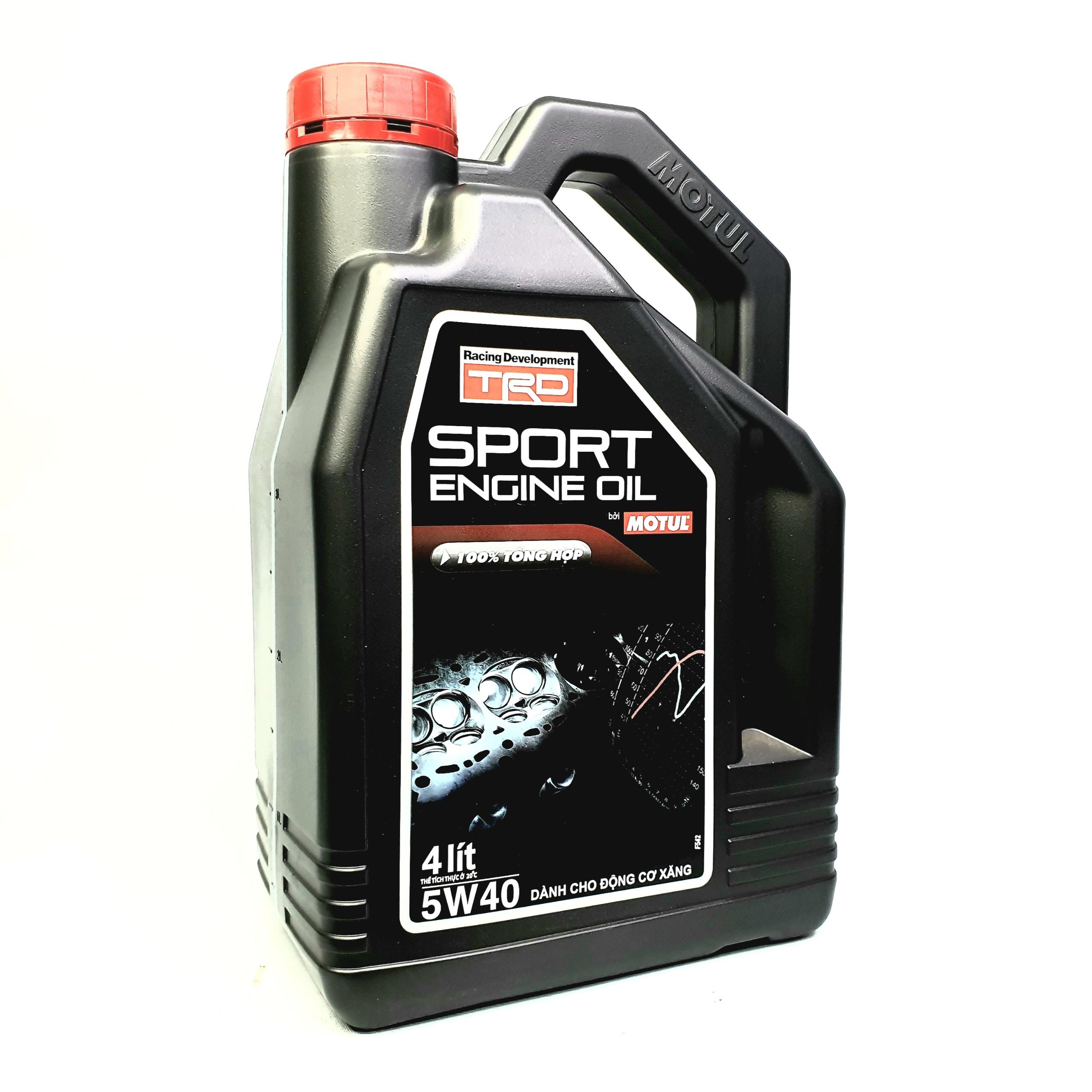 Nhớt tổng hợp 100% motul trd sport engine 5w40 gasoline 4l - dành cho xế sang