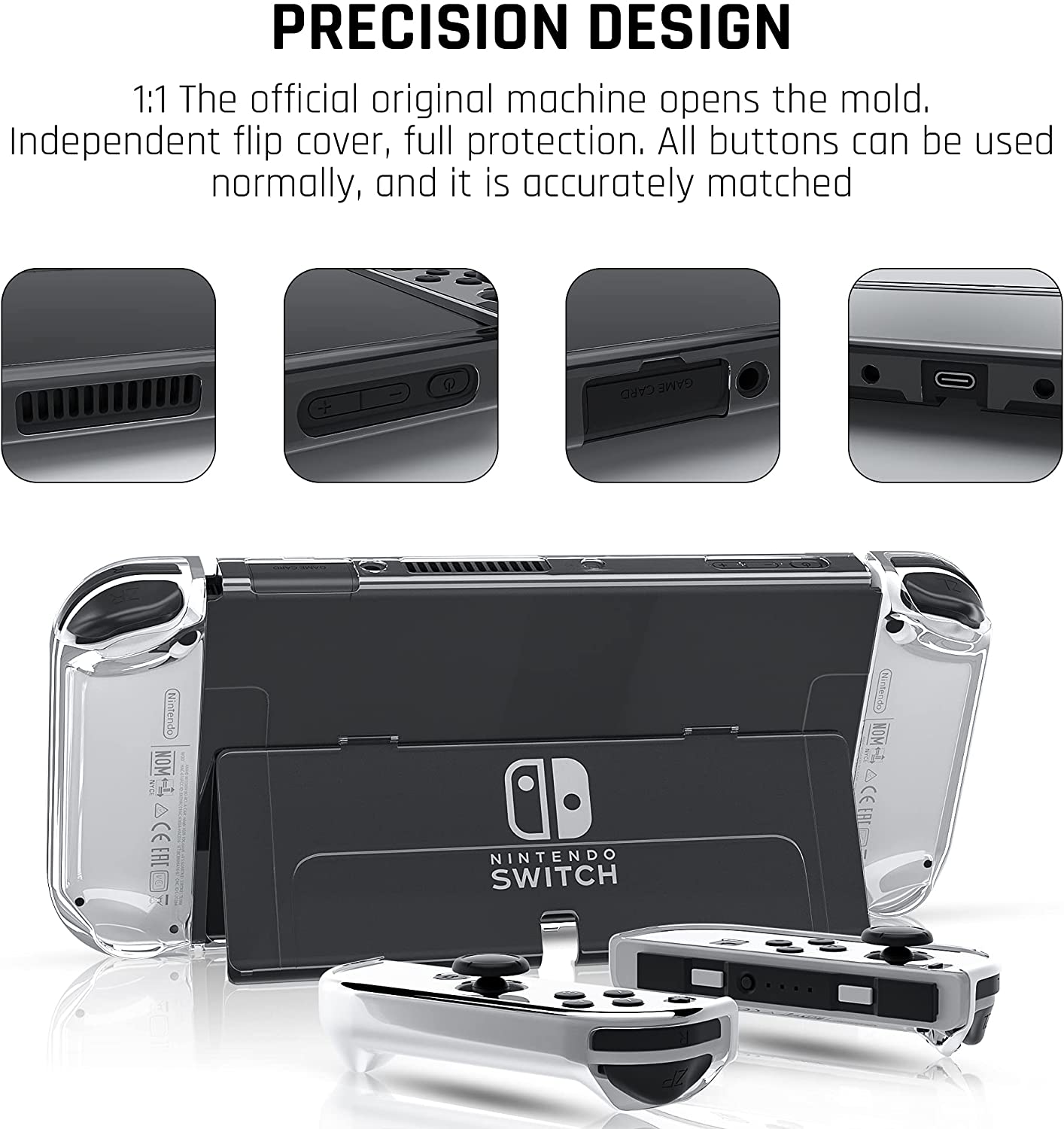 [HCM] Bộ Case Nhựa Ốp Trong Suốt Dành Cho Máy Nintendo Switch Oled