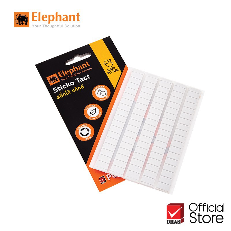 Vỉ Keo dán dạng đất sét nặn Sticko Tack Elephant 50G siêu dính