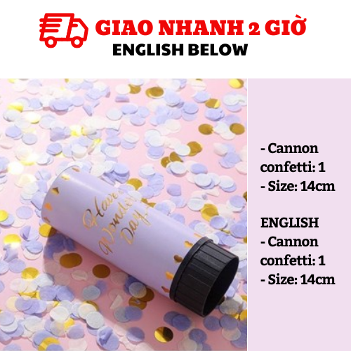 Pháo giấy nhiều màu - Confetti Cannon tbgt31