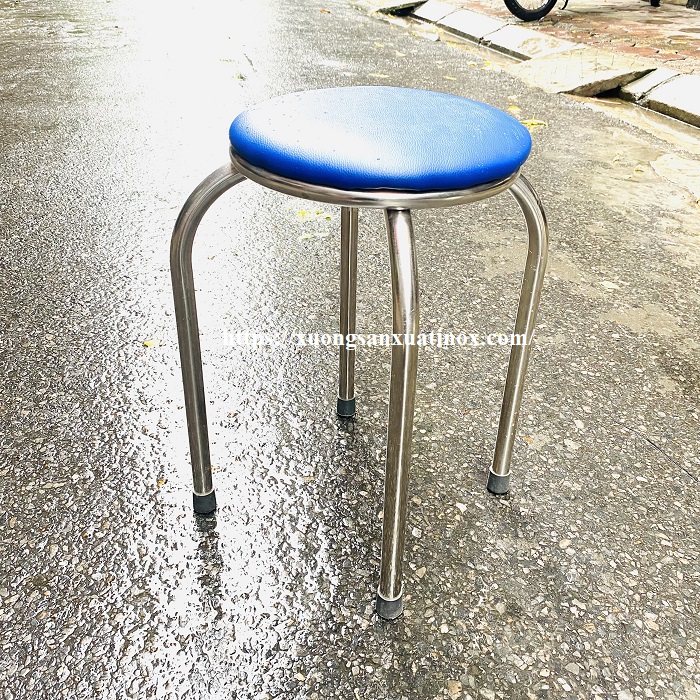 Ghế đẩu inox có nệm