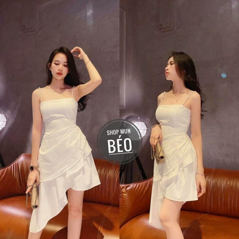 Nơi bán (VIDEO+HÌNH THẬT) Váy Đầm 2 Dây Chất Lụa Sang Trọng Đẹp Sexy Thời Trang Công Sở Dạo Phố Dự Tiệc Hàng Cao Cấp
