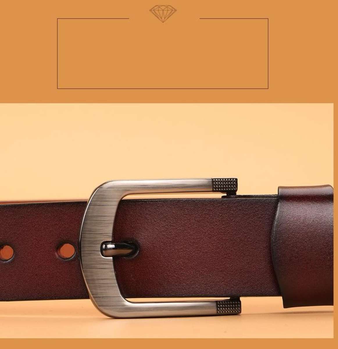 Thắt Lưng Dây Nịt Nam Da Bò  Cao Cấp - Khóa Kim(Nâu sẫm 2021)