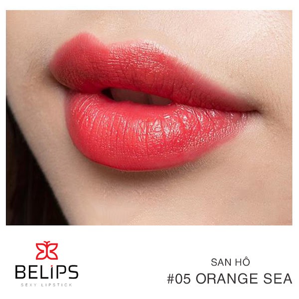 Son Thỏi Màu San Hô Orang Sea, Son Lì Belips Sexy Lipstick 3,7G - NEDEVI Chính Hãng