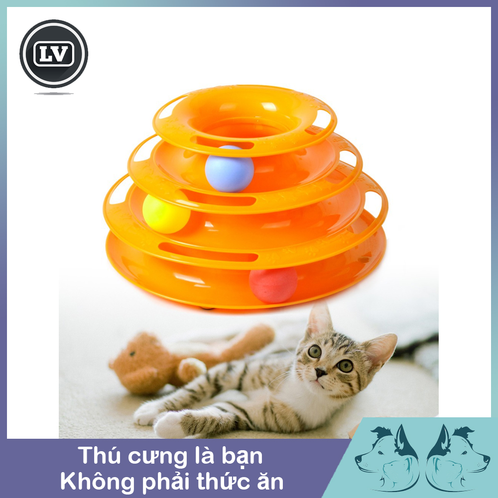Tháp đồ chơi 3 tầng cho thú cưng Phụ kiện Long Vũ