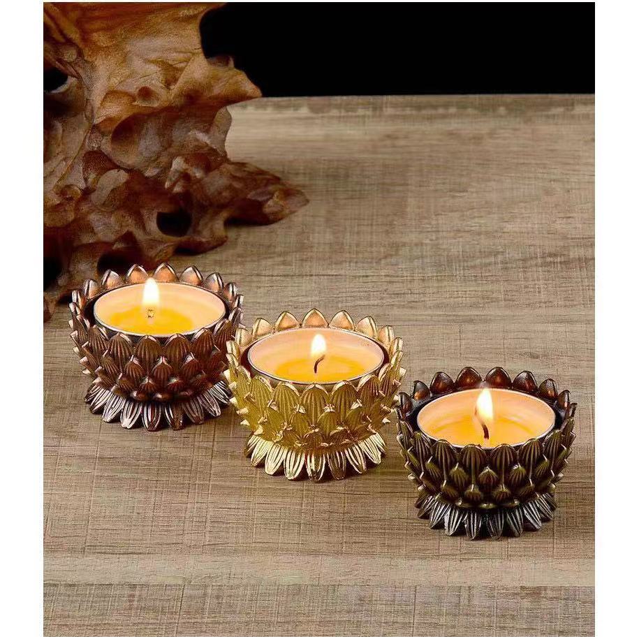 Đế Nến Hoa Sen Hợp Kim