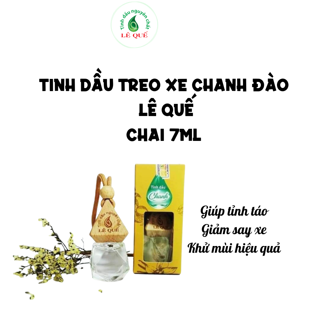 (Lê Quế) Tinh dầu treo xe Chanh Đào  Giúp tỉnh táo, giảm căng thẳng Khử mùi hồi trên xe Giảm say xe 7ml Koshka Home (1)