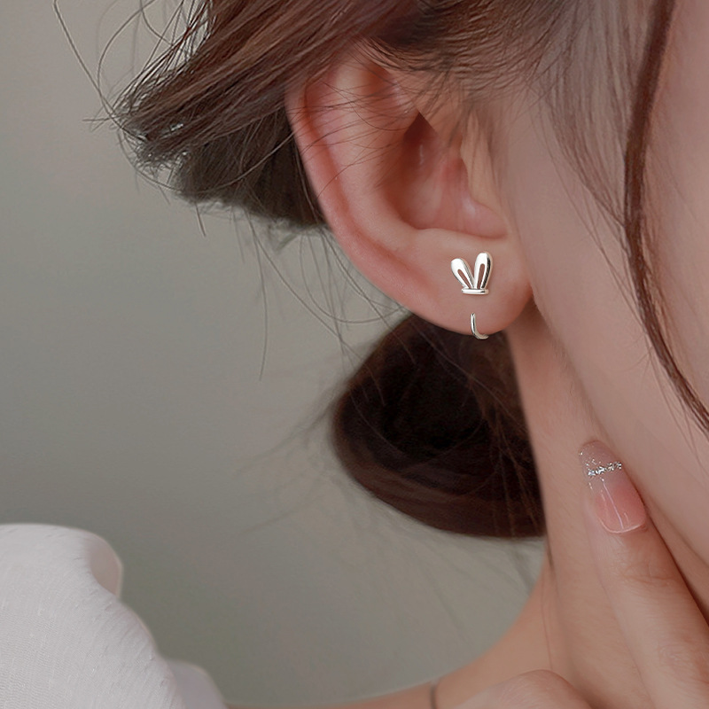1 chiếc - Khuyên tai móc thỏ dễ thương ( 1 chiếc )