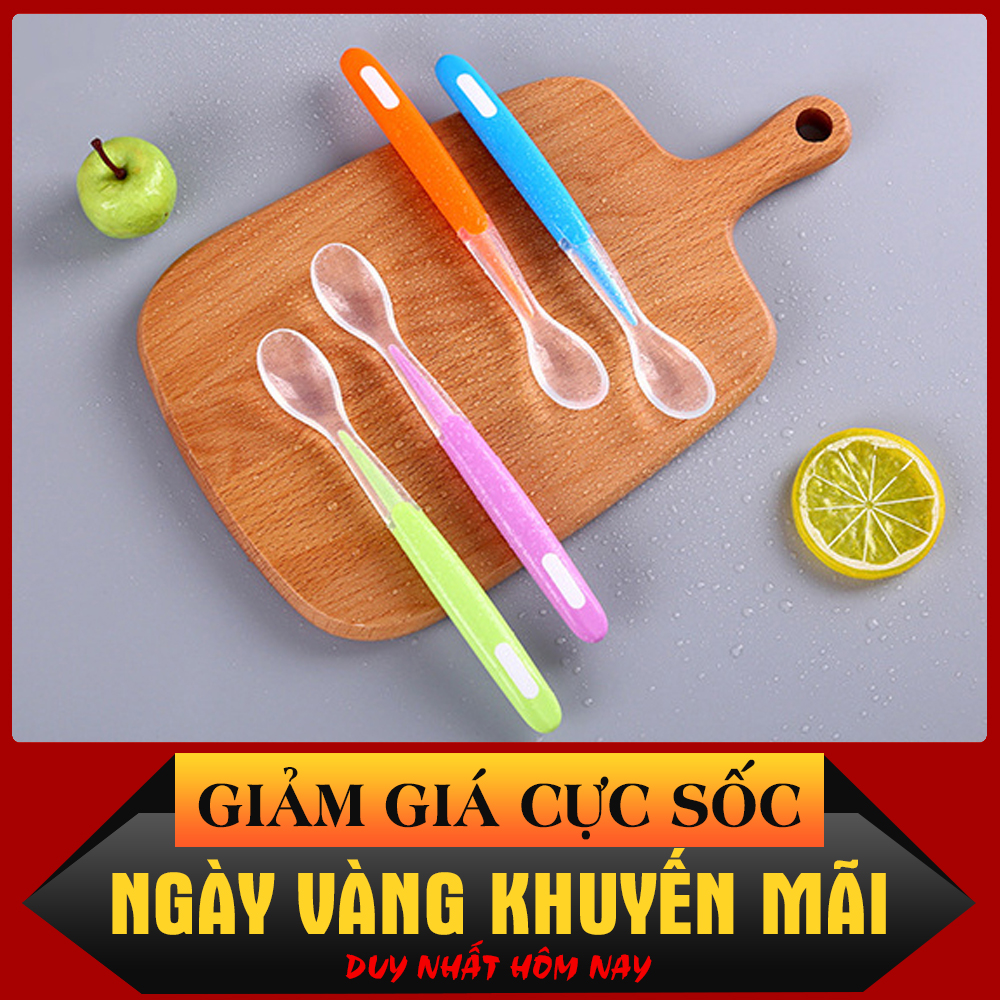 Thìa Ăn Dặm Silicon Mềm Cho Bé Giúp Bé Dễ Dàng Đút Ăn Ko Gây Cấn Lợi Hay Lưỡi - Lồng Thìa Sâu - Chất Liệu Cao Cấp - An Toàn Cho Sức Khoẻ Giao Hàng Tận Nơi
