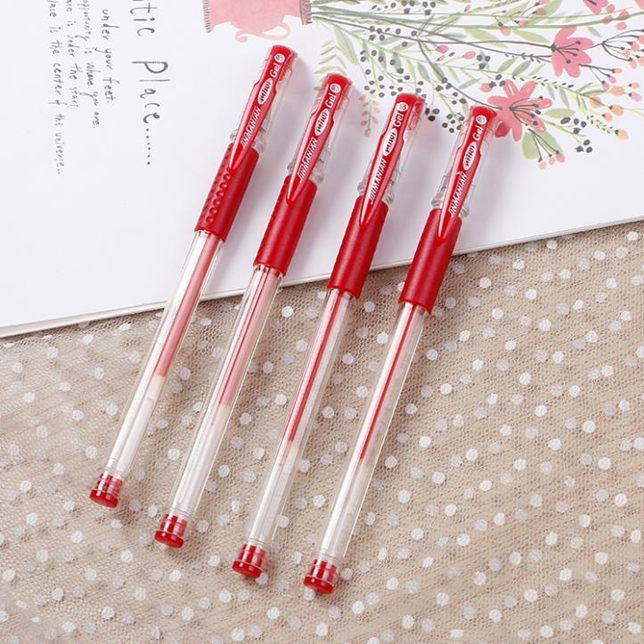 Combo 5 Bút Gel Nước Mini (0.5mm) - Mực Xanh, Đỏ, Đen