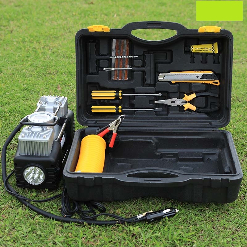 Máy Bơm Lốp Ô Tô 2 Xi Lanh Đồng Hồ Cơ Có Đèn Kèm Hộp Nhựa - Bơm 2 Piston Xy Lanh Siêu Khỏe Chắc Chắn Siêu Tiết Kiệm Thời Gian - Bơm 2 Xilanh