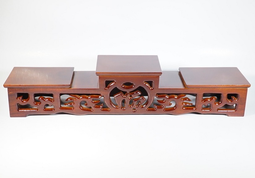 Đôn gỗ kê tượng tam cấp gỗ chạm khắc hoa văn thờ cúng - Nhiều cỡ