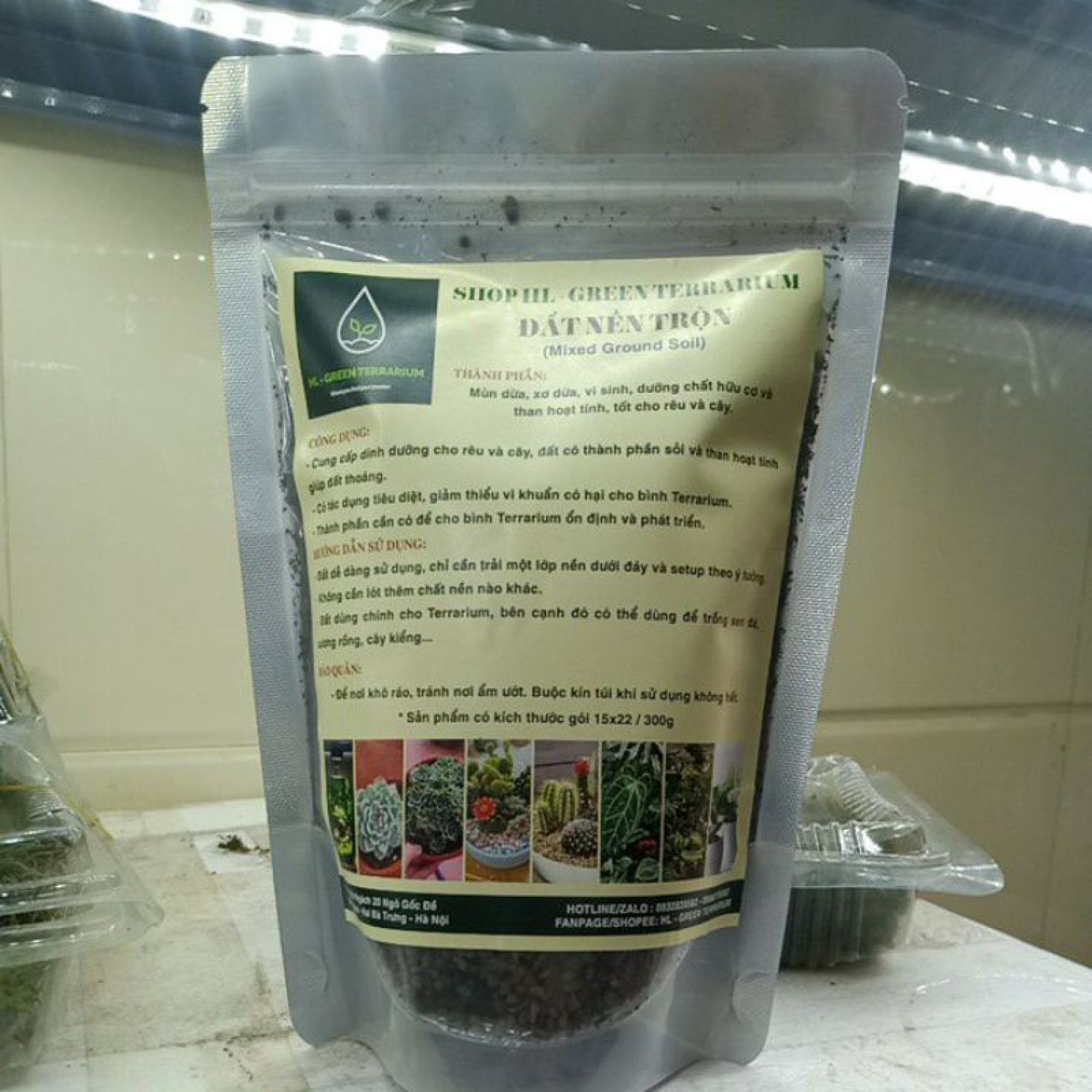 Đất Nền Trộn (500g)làm nền terrarium, bonsai,trồng sen đá....