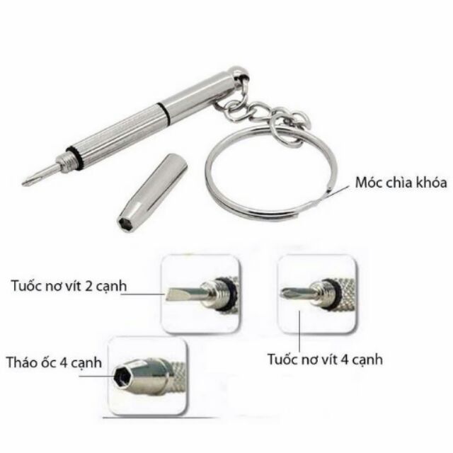 Móc khóa tua vít 2 đầu đa năng