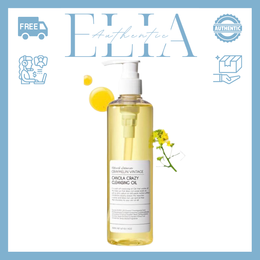 [FREESHIP]DẦU TẨY TRANG HOA CẢI GRAYMELIN VINTAGE - CANOLA CRAZY CLEANSING OIL ELIA