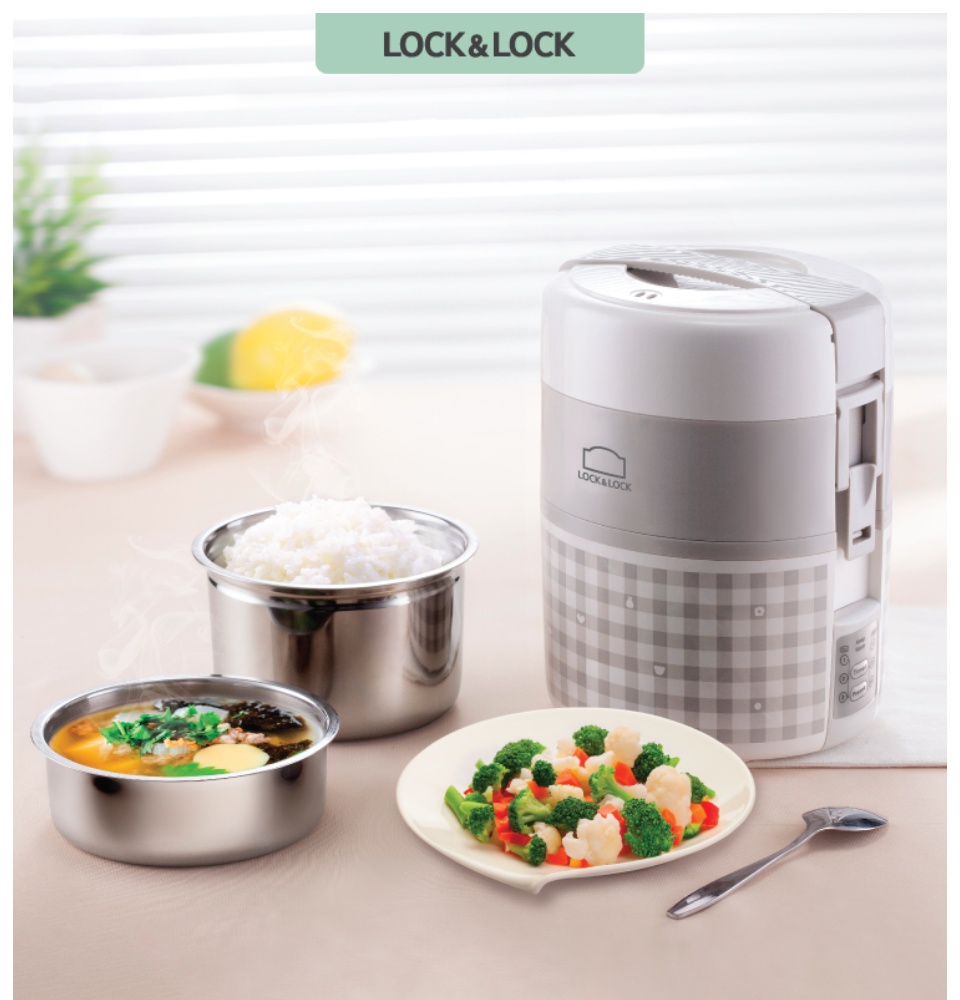Hộp Cơm Điện 2L Màu Xám Lock&Lock EJR216 - T2Cmall