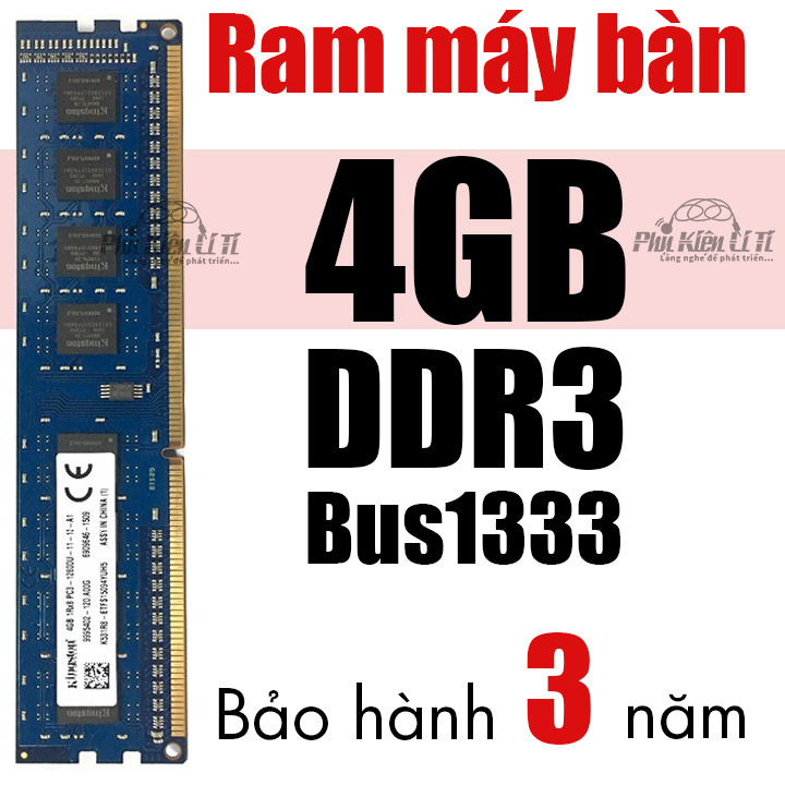 Ram máy tính bàn ddr3 4g bus 1333 hàng tháo máy bộ