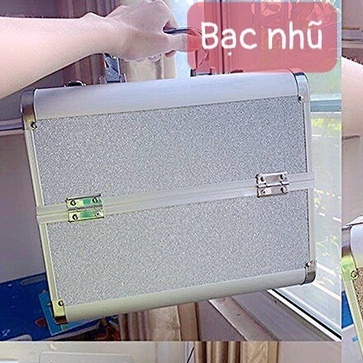Cốp nhôm 2 tầng đựng đồ nail mi