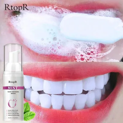 [HCM]RtopR Bọt Tẩy Trắng Răng Làm Sạch Răng Khử Mùi Hôi Miệng Mousse Teeth Whitening Clean Teeth 60ml