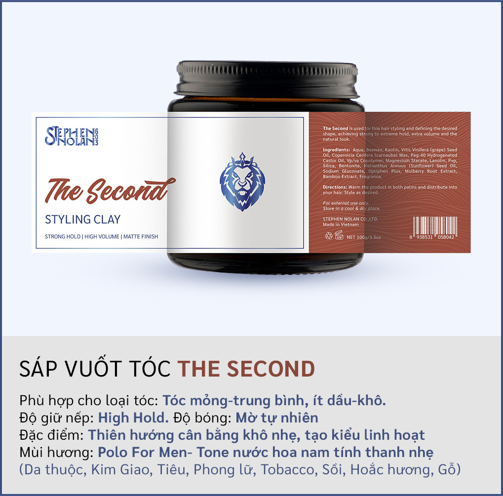 Sáp vuốt tóc The Second Styling Clay dành cho tóc mỏng