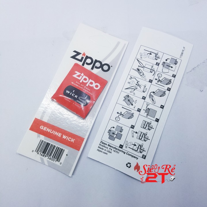 Combo 2 Xăng Zippo, 1 đá lửa, 1 bấc hàng chính hãng