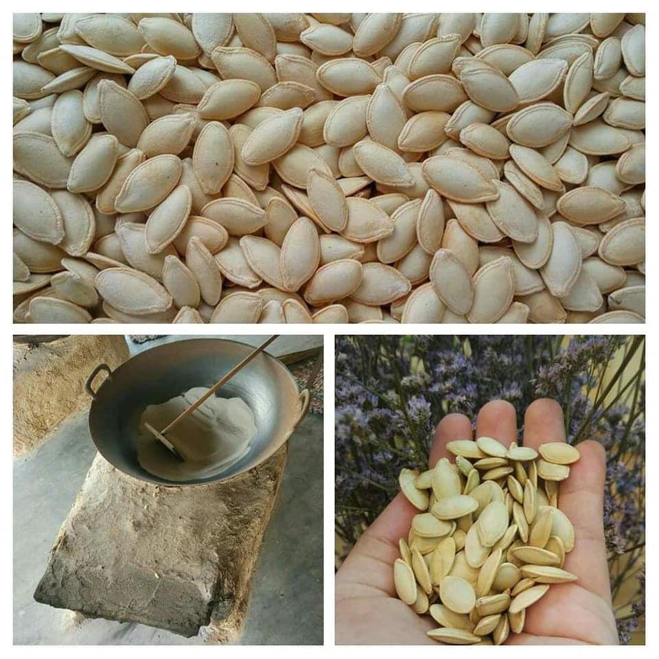 1kg hạt bí rang củi thủ công bao giòn ngon