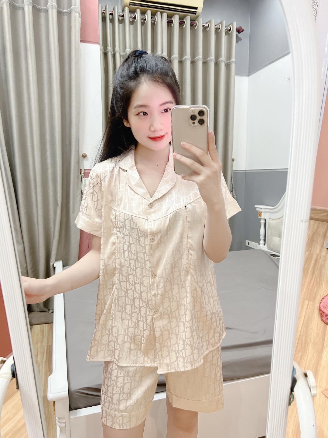 Bộ đồ bầu chất lụa kết hợp sau sinh giá rẻ, đẹp