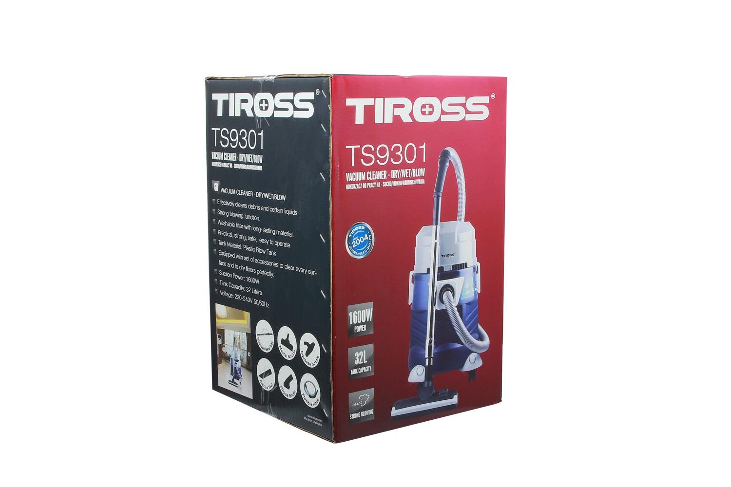 Máy hút bụi công nghiệp Tiross TS9301 (32L) (Xanh dương)